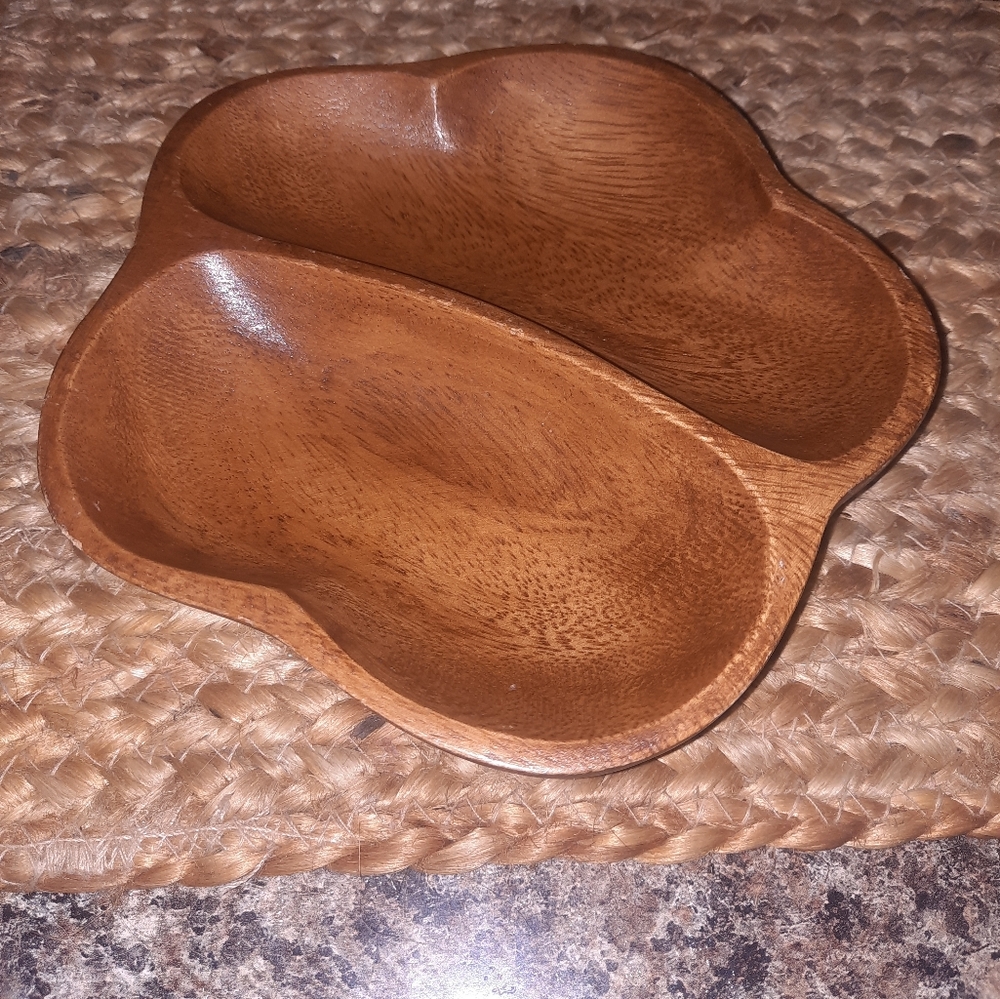 Vintage monkeypod wood bowl